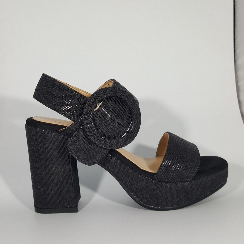 NR Rapisardi Two Band Platform Sandal w/ Buckle